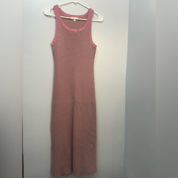 All Row Dresses & Skirts - Elegant Pink Striped Midi Dress